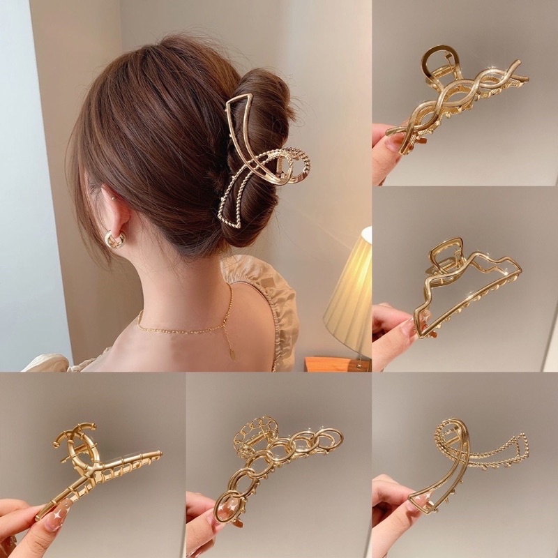 Kẹp tóc kim loại kiểu dáng mới cao cấp siêu sang Hot Trend phong cách Hàn Quốc(ảnh+video thật)