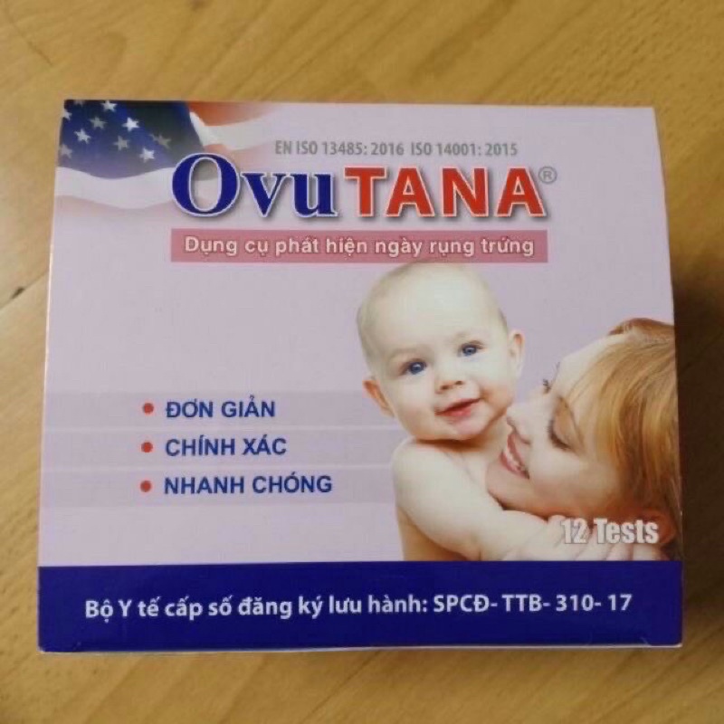 Dụng Cụ Phát Hiện Ngày Rụng Trứng OVUTANA ( Hộp 12 test )