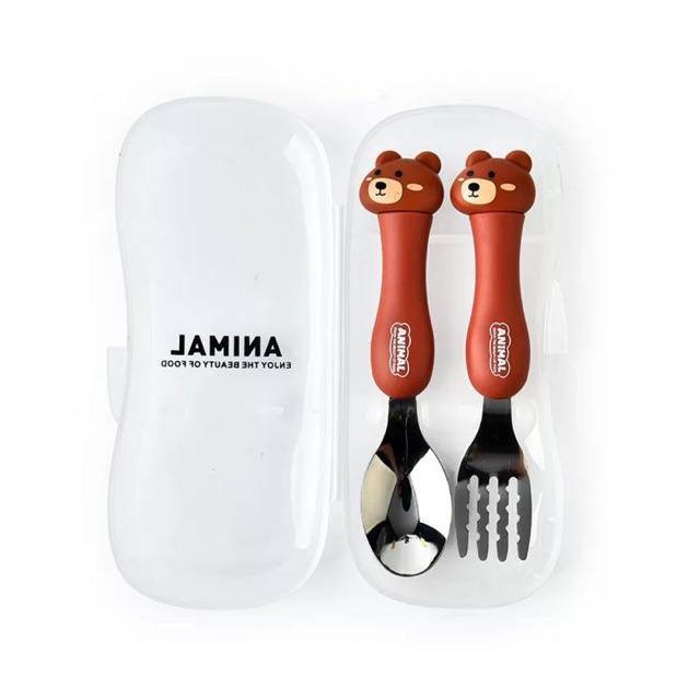 Set Thìa Dĩa Inox Cho Bé Ăn Dặm Tâp Xúc Tubokids