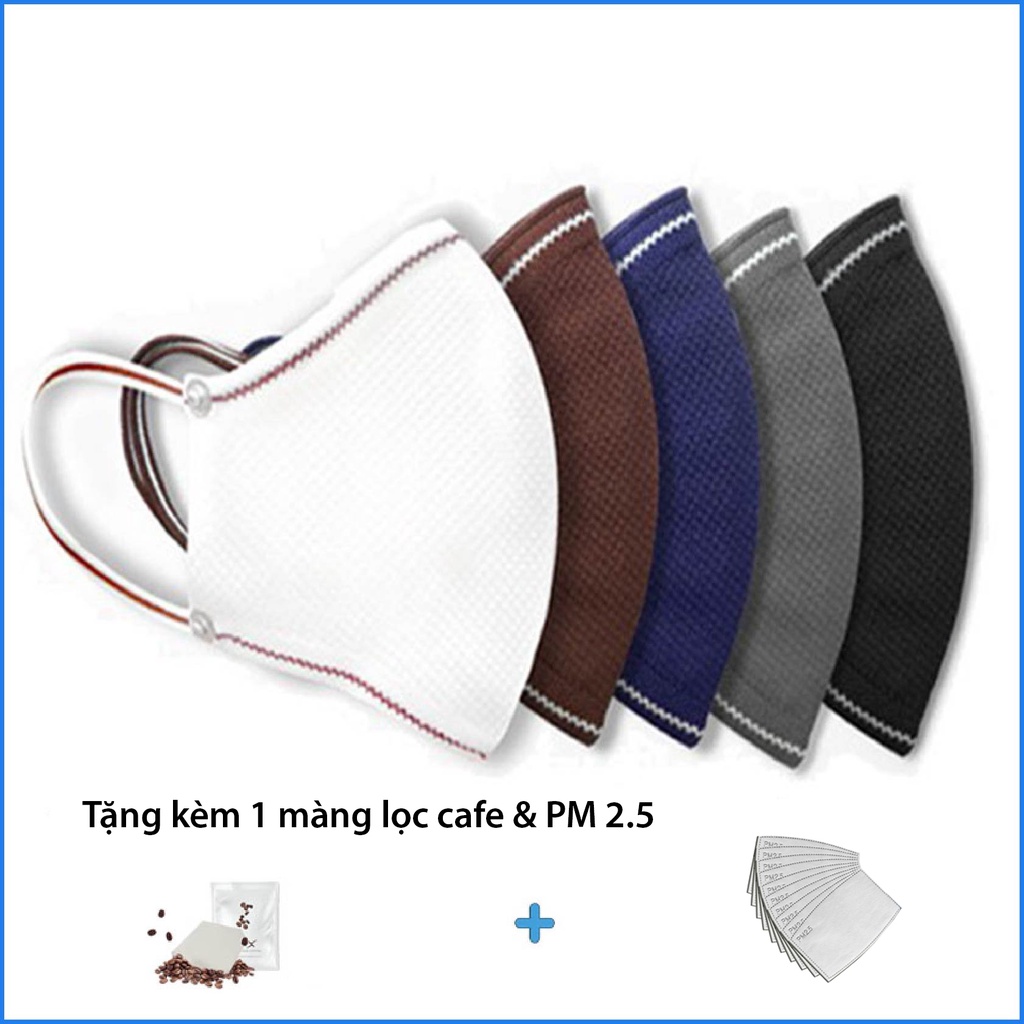 Khẩu Trang Vải Kháng Khuẩn Khẩu Trang Cà Phê thời trang 5 màu COFFEE MASK