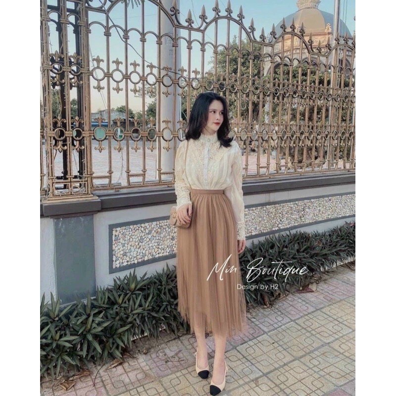 BÁN SỈ CHÂN VÁY MIDI LƯỚI 2 LỚP QCCC | BigBuy360 - bigbuy360.vn