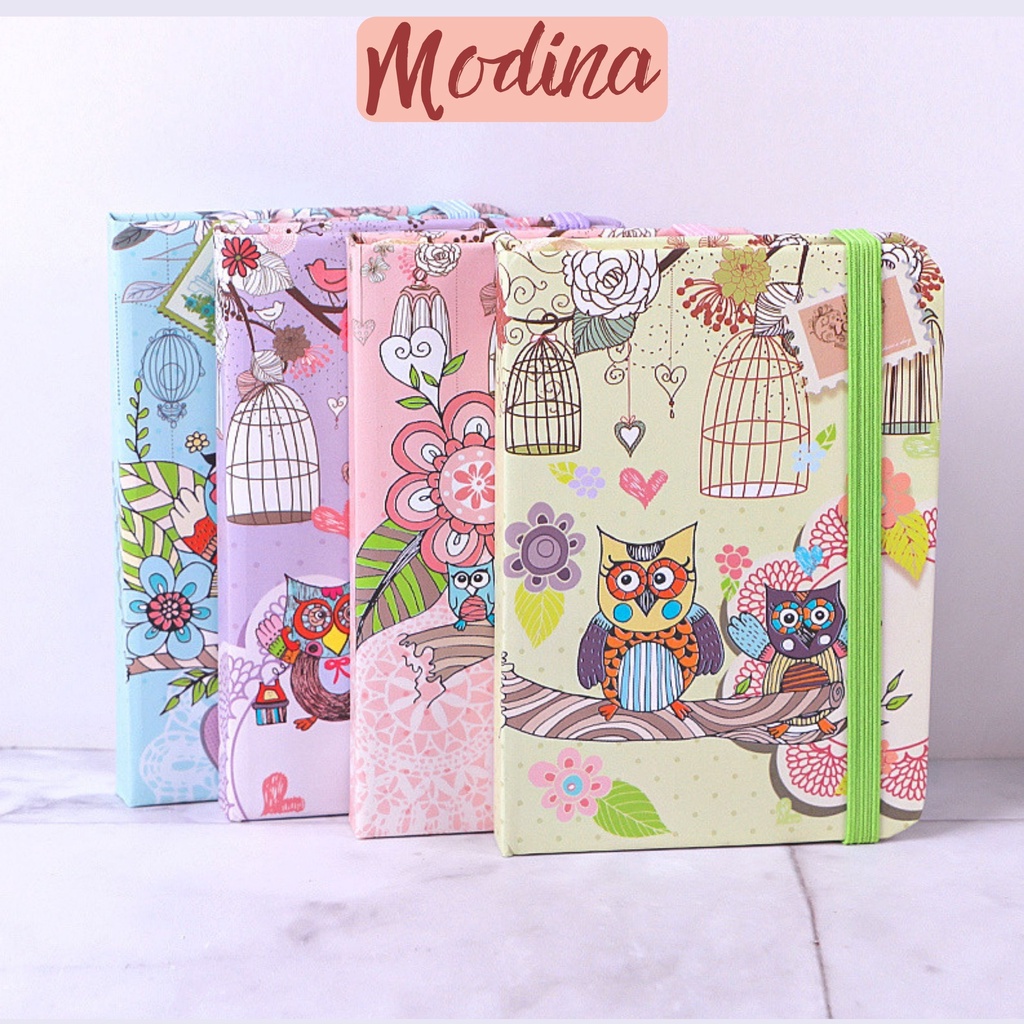 Sổ tay ghi chép a6 dễ thương cute MODINA, sổ tay mini bìa cứng đa năng