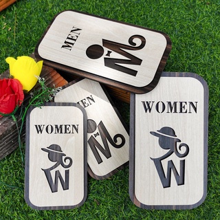Bảng gỗ Men Women toilet vintage decor - TL09