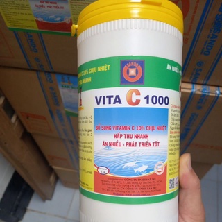 Vitamin C 1000, Trộn vào Thức ăn Cá Koi, Vitamin Chịu Nhiệt, Năng sức đề kháng cho 1kg/lon