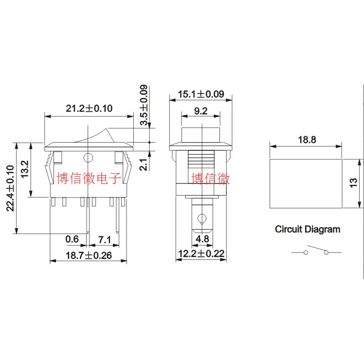 Công Tắc Bập Bênh 2 Chân, 3 Chân KCD1