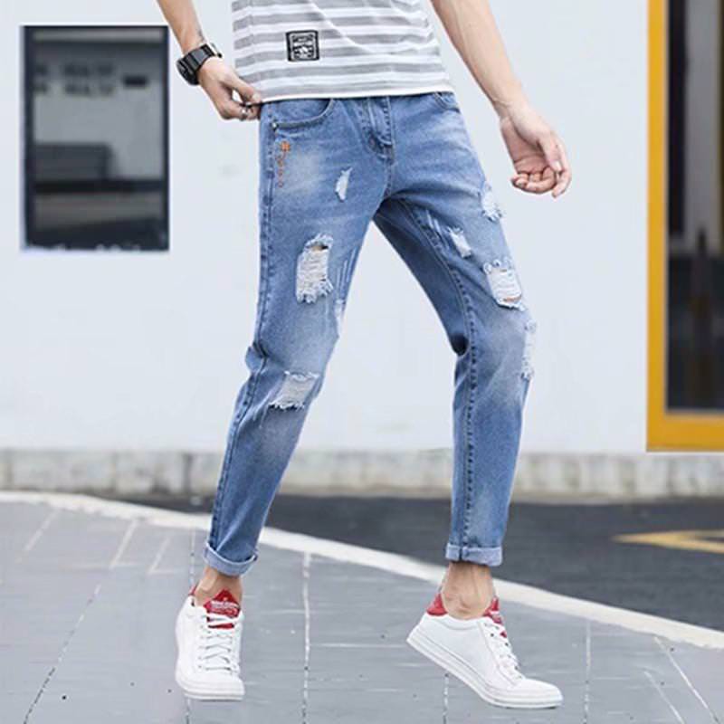 Quần jean nam rách cá tính QJ04 | BigBuy360 - bigbuy360.vn