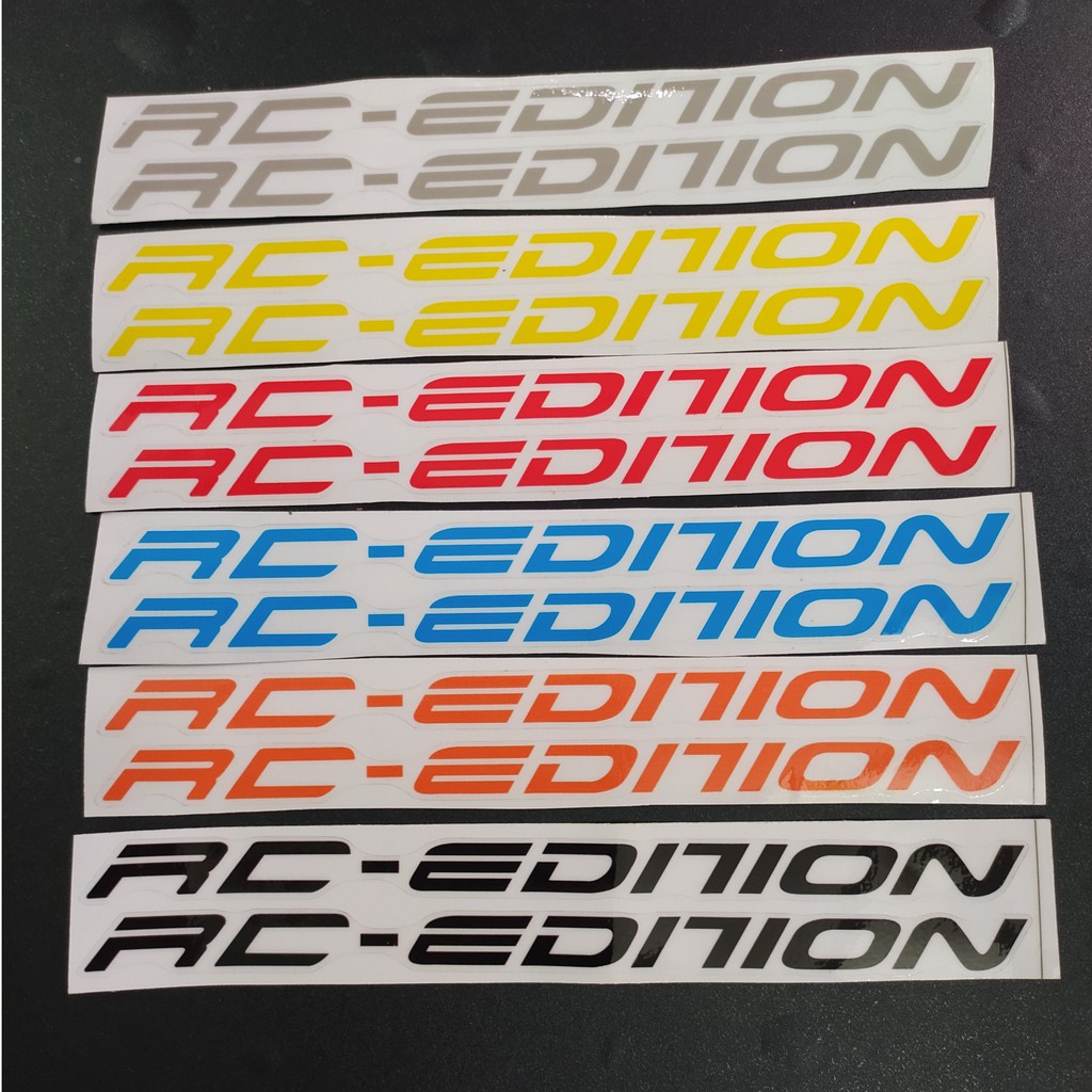 Cặp Tem Decal Dán Phuộc Rc Editon Nhiều Màu