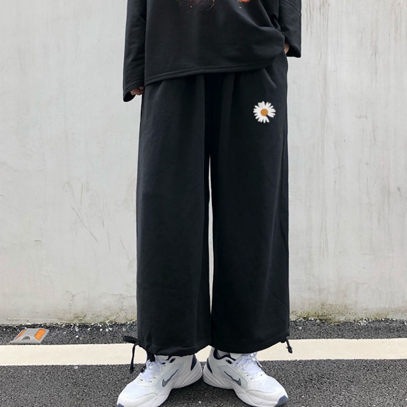 Quần Thể Thao Lưng Cao Ống Rộng Phong Cách Hàn Quốc | BigBuy360 - bigbuy360.vn