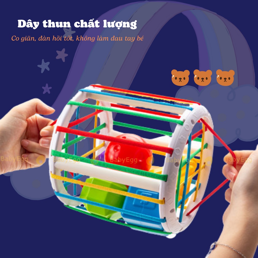 Đồ chơi GIÁO DỤC MONTESSORI thông minh hộp đan dây cho trẻ nhỏ trẻ sơ sinh bé trai bé gái 6 9 12 tháng 1 2 tuổi babyegg