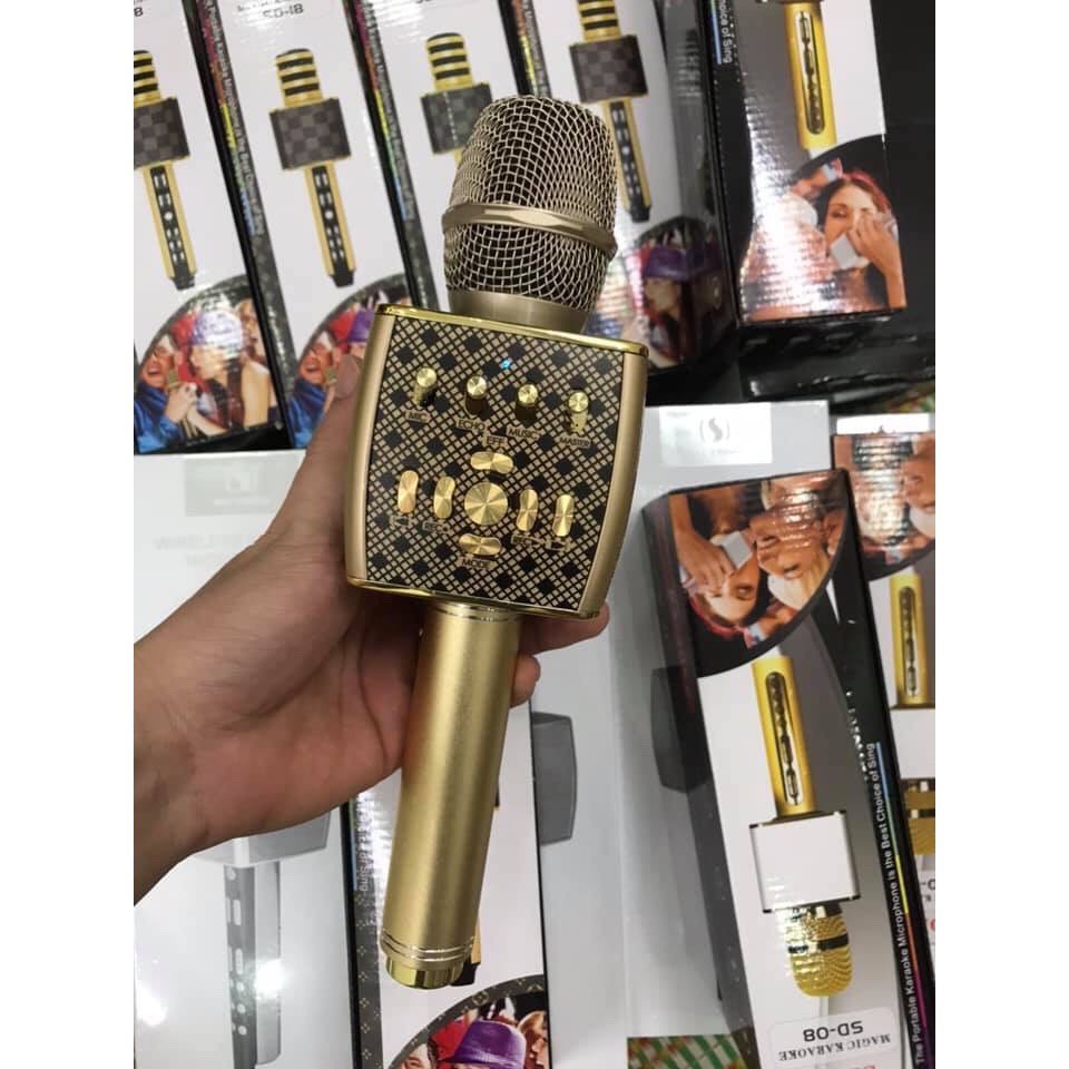 MIC KARAOKE BLUETOOTH YS95 - MICRO KHÔNG DÂY CAO CẤP - LIVESTREAM - ÂM THANH SỐNG ĐỘNG - THẺ NHỚ - GHI ÂM