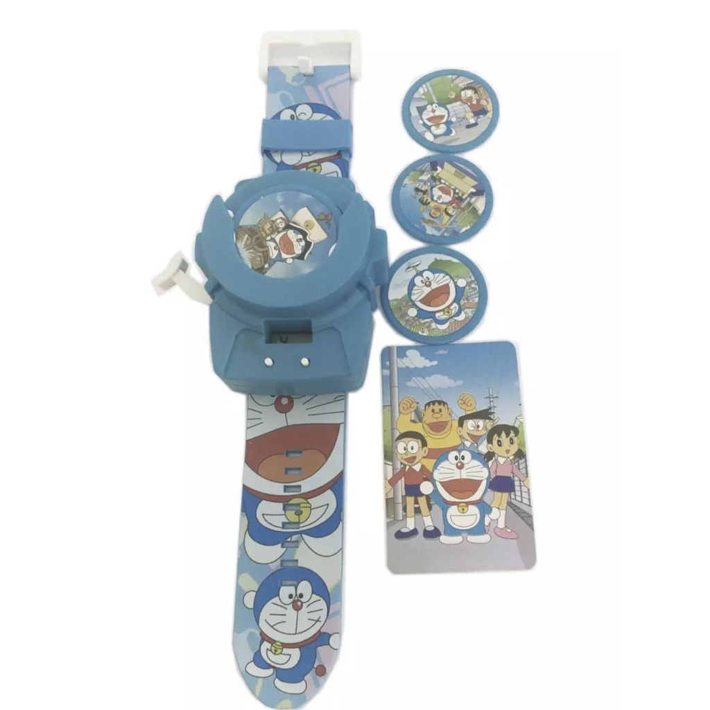 Đồ chơi đồng hồ đeo tay Doraemon  nhện spider man có bắn đĩa, giúp bé luyện tập thói quen xem giờ mỗi ngày