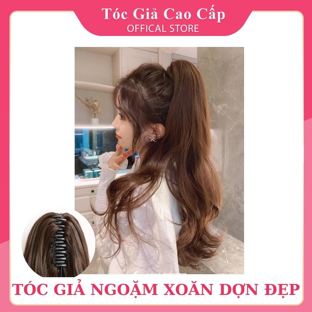 Tóc giả ngoặm xoăn ❤️FREESHIP❤️ tóc giả ngoặm xoăn lửng p103-50cm