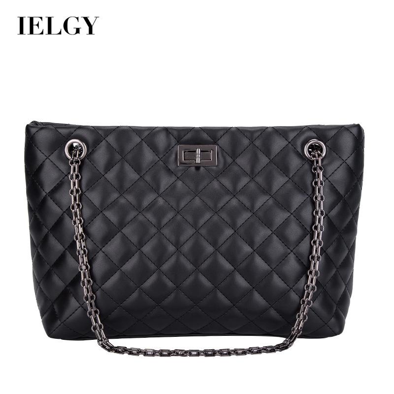 IELGY Túi Đeo Vai Cỡ Lớn Họa Tiết Hình Thoi Thời Trang Cho Nữ