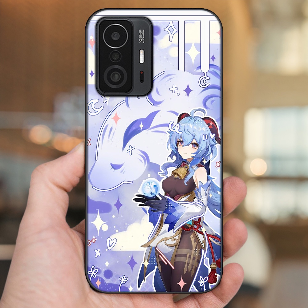 Ốp lưng Xiaomi 11T viền đen in hình Ganyu Genshin Impact