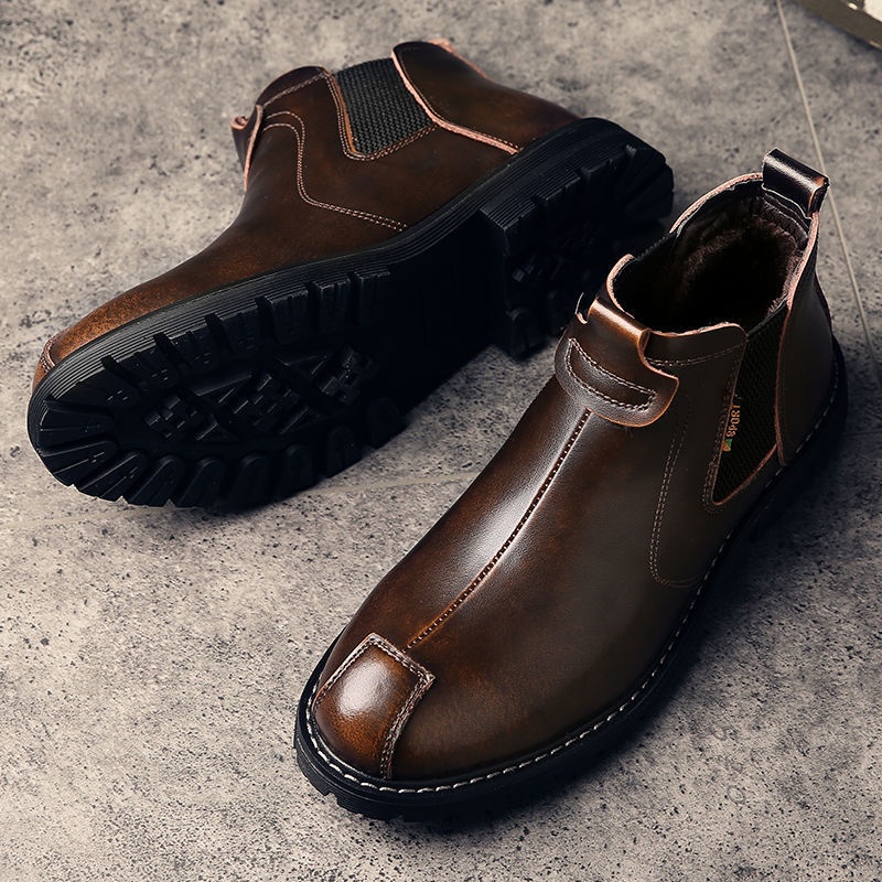 Giày Da Mềm Cổ Cao Thời Trang Công Sở Cho Nam