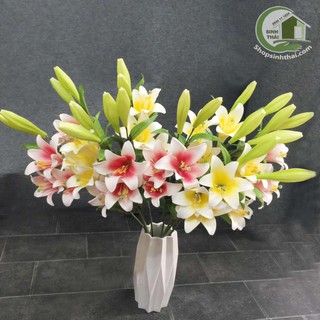 Hoa ly màu hồng - hoa giả cao cấp