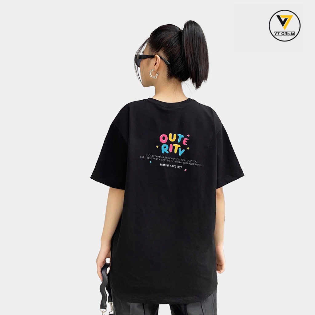 Áo thun chữ màu sắc -OUTERRITY-V7 official- (V67)