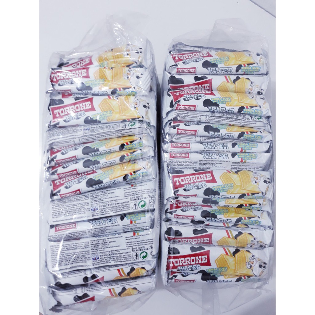 Bánh Xốp Sữa - Socola Torrone Wafer Malaysia Bịch 765gr (9g x 85 chiếc)