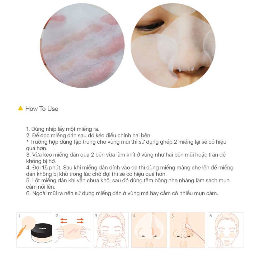 Mặt nạ đẩy mụn cám, mụn đầu đen Ciracle Pore Control Blackhead Off Sheet 35 miếng