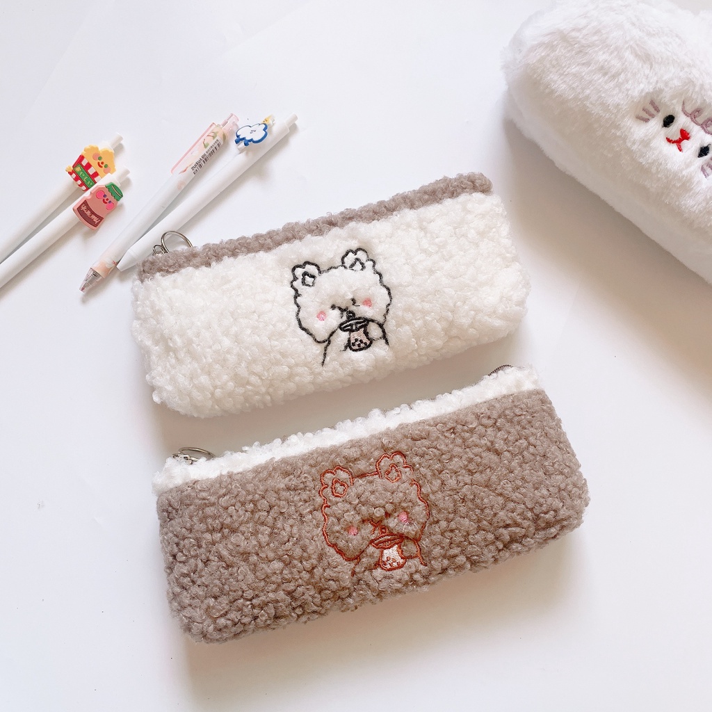 Túi Đựng Bút Hình Thú Nhồi Bông Hoạt Hình Dễ Thương Sáng Tạo
