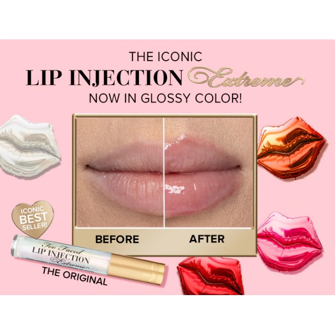 (Minisize 2.8g) Son bóng làm dày môi Too Faced Lip Injection Extreme