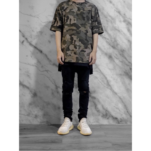 Áo thun camo tee oversize