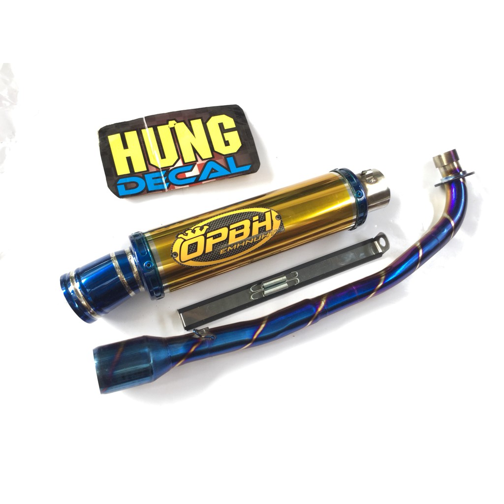 Pô OPBH full cổ titan wave 50 - 100, cup, dream, 67, axelo, win, exciter 50cc,...