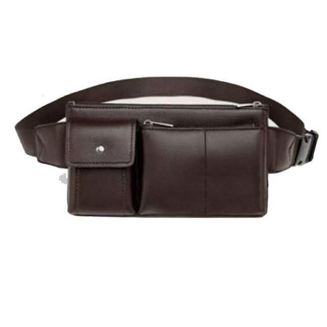 Túi da đeo hông kiêm đeo chéo da hộp nhiêu ngăn nam nữ | BigBuy360 - bigbuy360.vn