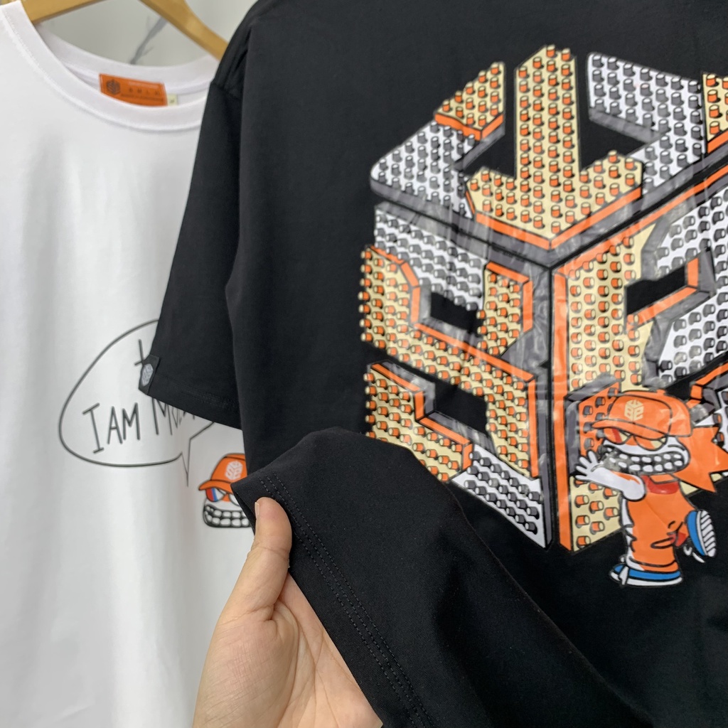 Áo Thun Tay Lỡ Phom Rộng Unisex Nam Nữ In Hình SWE lego, Vải TC 75% Cotton, Dày Mịn Đẹp