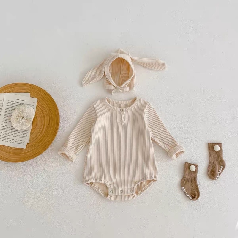 Body Suit 2 options vải cotton gân Hàn xuất xịn cho bé, chất đanh mịn mềm co giãn tốt.