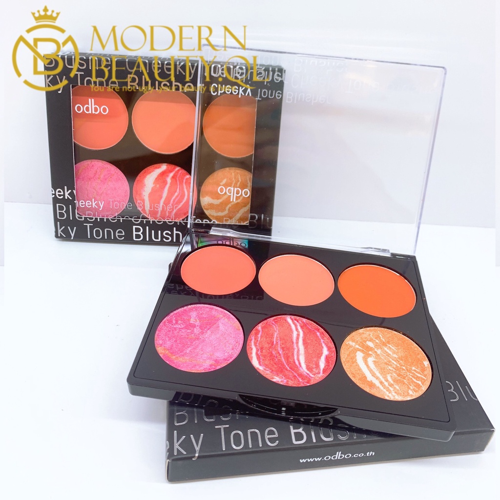 Phấn má hồng và bắt sáng 6 ô ODBO