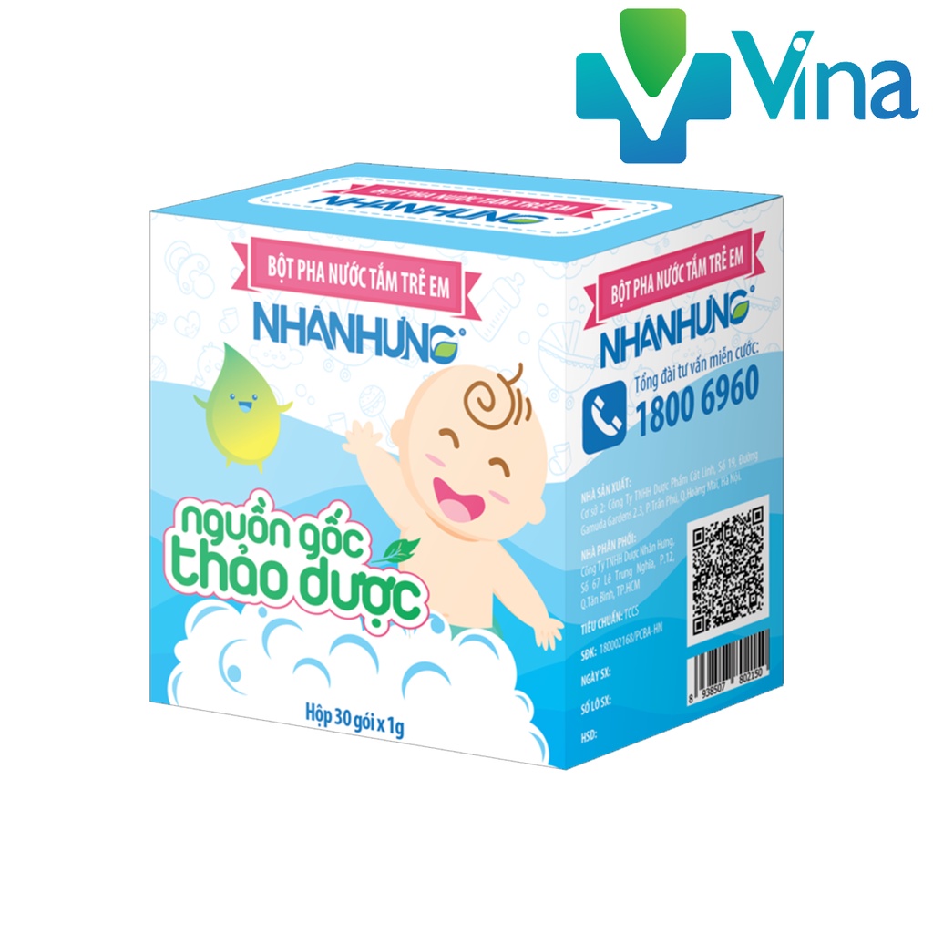 Bột Nước Tắm Trẻ Em Nhân Hưng Giúp Phòng Ngừa Và Hỗ Trợ Điều Trị Các Bệnh Ngoài Da Cho Trẻ sơ sinh và trẻ nhỏ