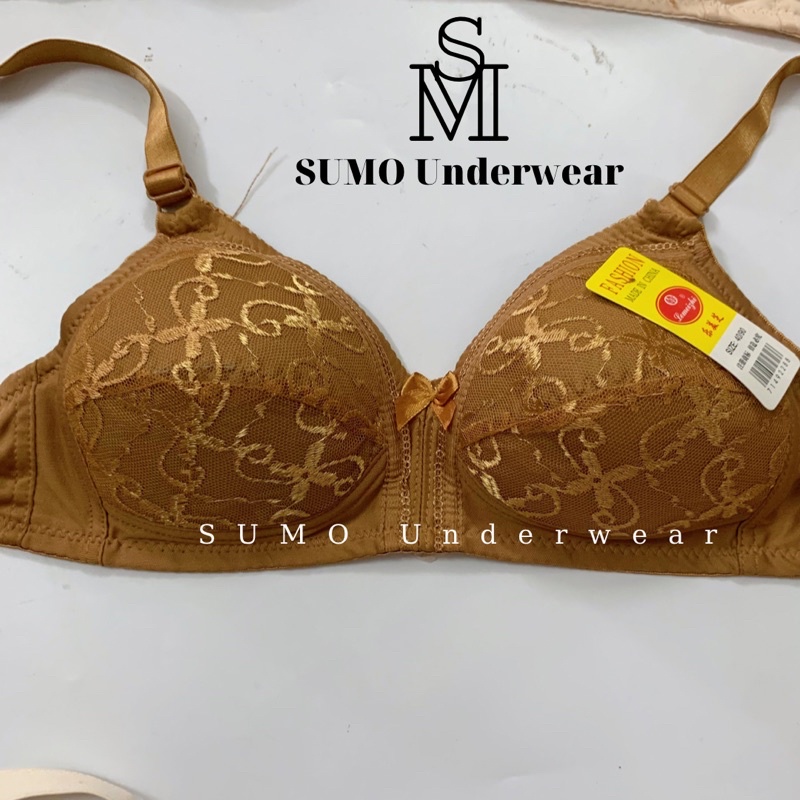 Áo lót ren mềm, mút vải mỏng 0,2cm, không gọng, phom quả vừa cúp B. SUMO Underwear - áo ngực ren mỏng
