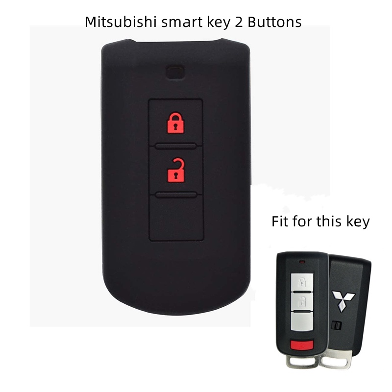 Vỏ Silicone Bọc Chìa Khóa Thông Minh 2 Nút Cho Mitsubishi 2019 GLS Models