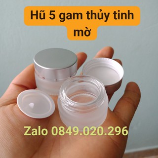 Hũ chiết mỹ phẩm 5 gam thủy tinh phun mờ Siêu Đẹp