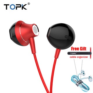 Tai nghe nhét tai có dây & micro bass mạnh cách âm TOPK F03