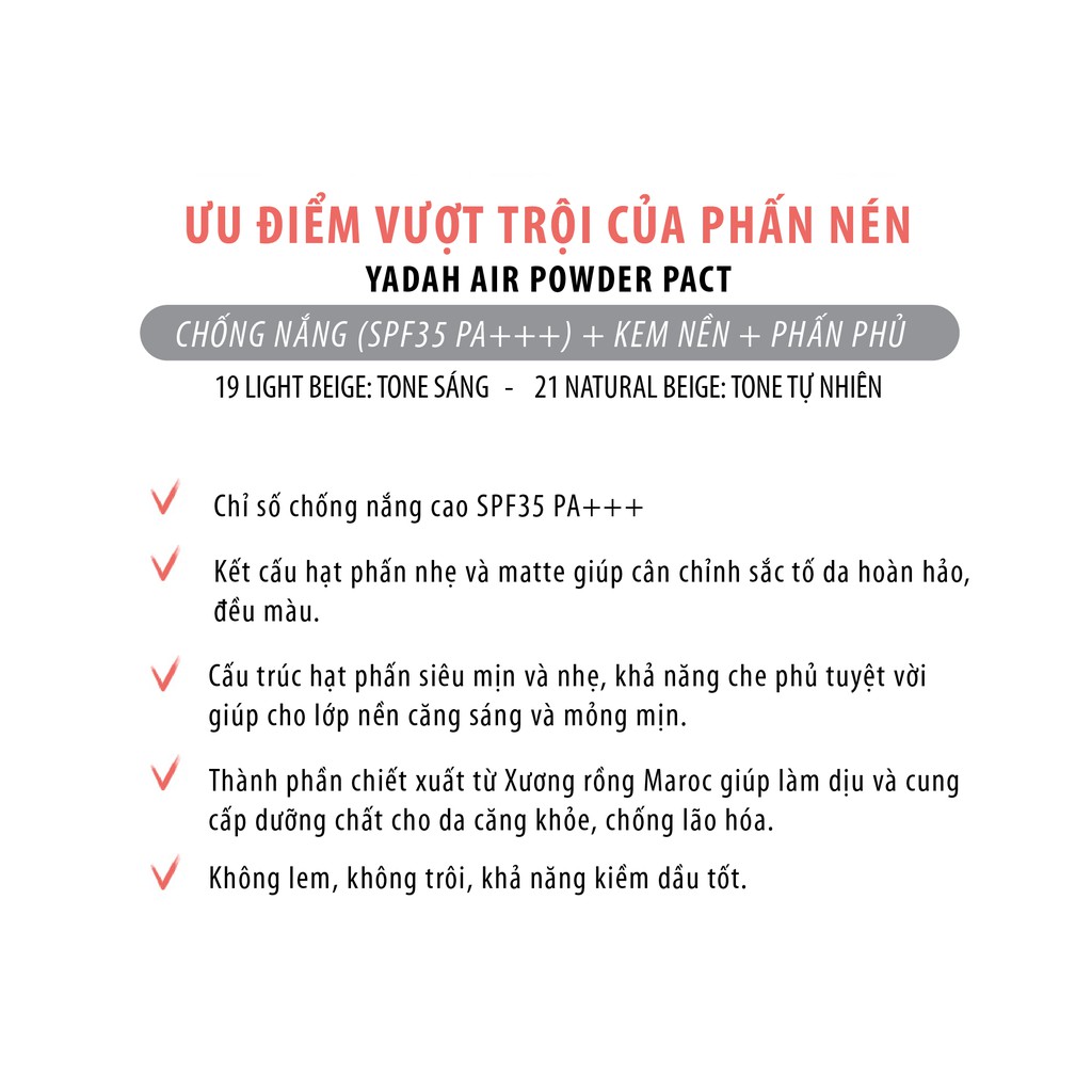 Phấn phủ mịn da YADAH 9g