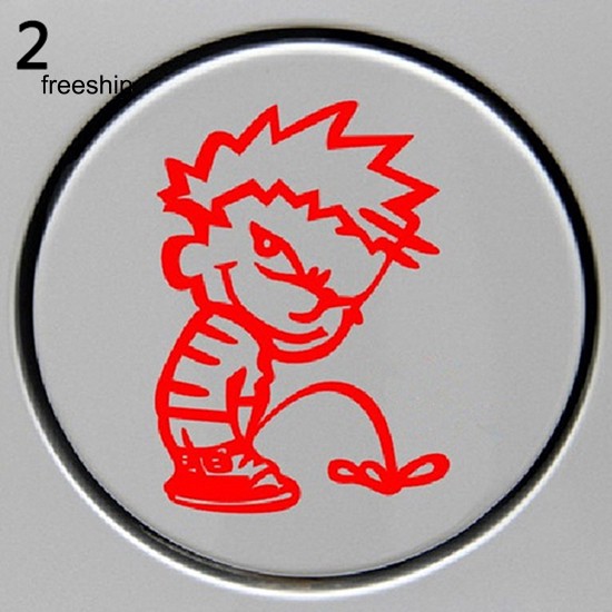 Decal Dán Nắp Bình Xăng Xe Hơi Hình Cậu Bé Pei Vui Nhộn