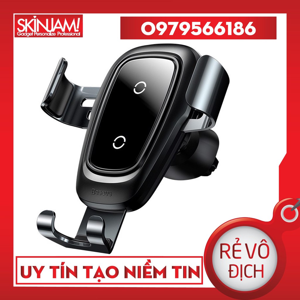 Giá Đỡ Điện Thoại Kẹp Cửa Gió Ô Tô BASEUS Kiêm Sạc Không Dây