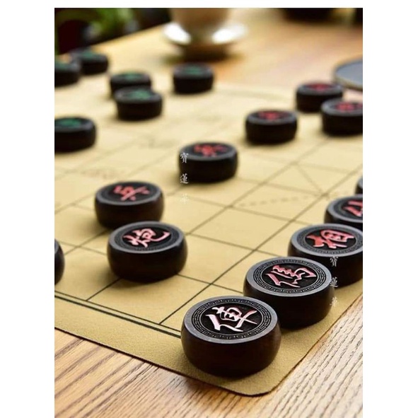 Bộ quân cờ gỗ mun