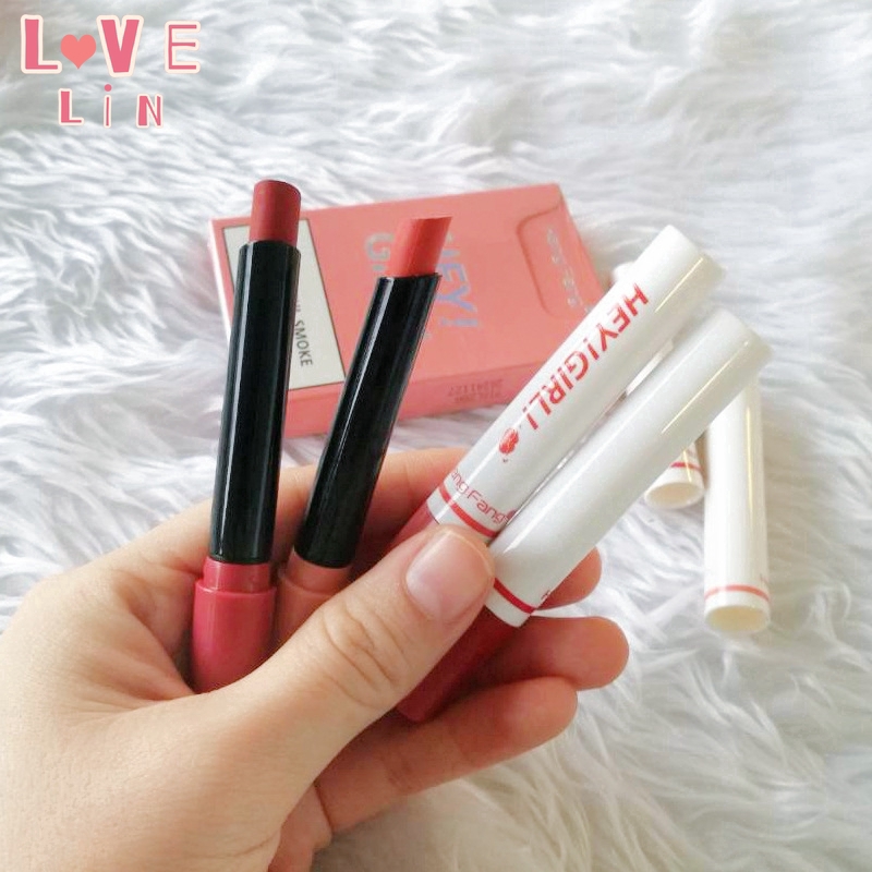 [Hàng mới về] Set 4 son môi mềm mịn như nhung thiết kế hình điếu thuốc độc đáo