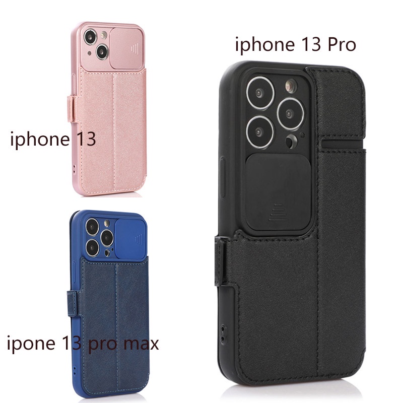 Ốp Điện Thoại Da Nắp Gập Có Ngăn Trượt Đựng Thẻ IPhone 14 Pro Max 13 Pro Max 7 8 6 6S Plus SE 2020