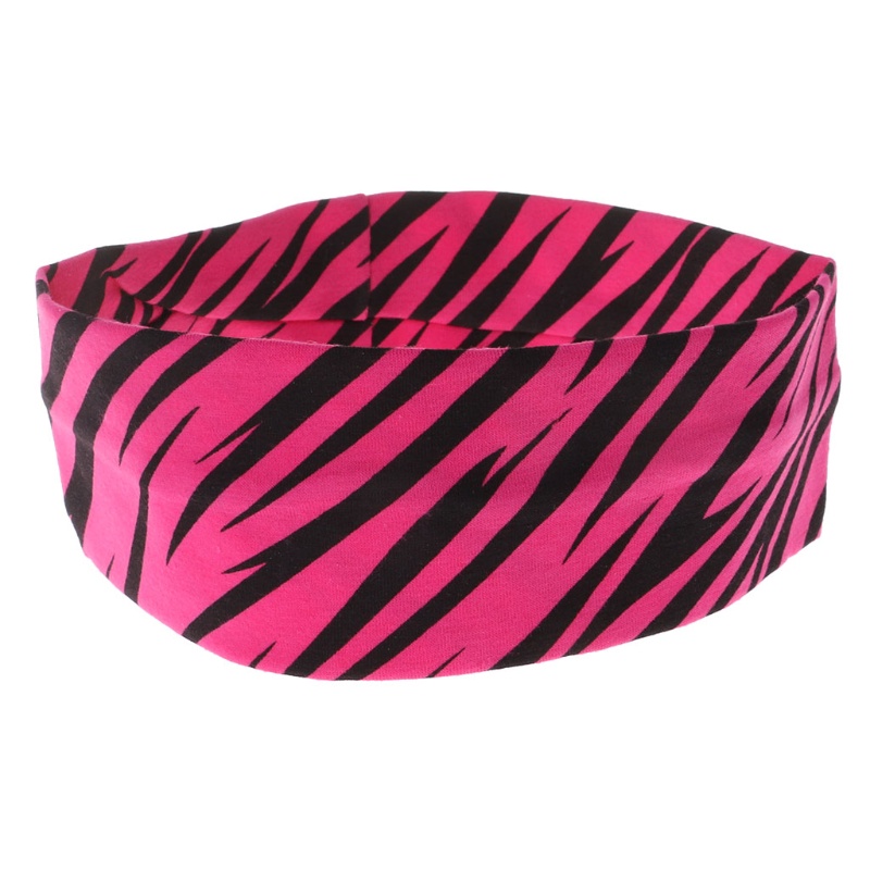 Băng Đô Thể Thao Co Giãn Bản Rộng In Họa Tiết Ngựa Vằn Cho Nữ