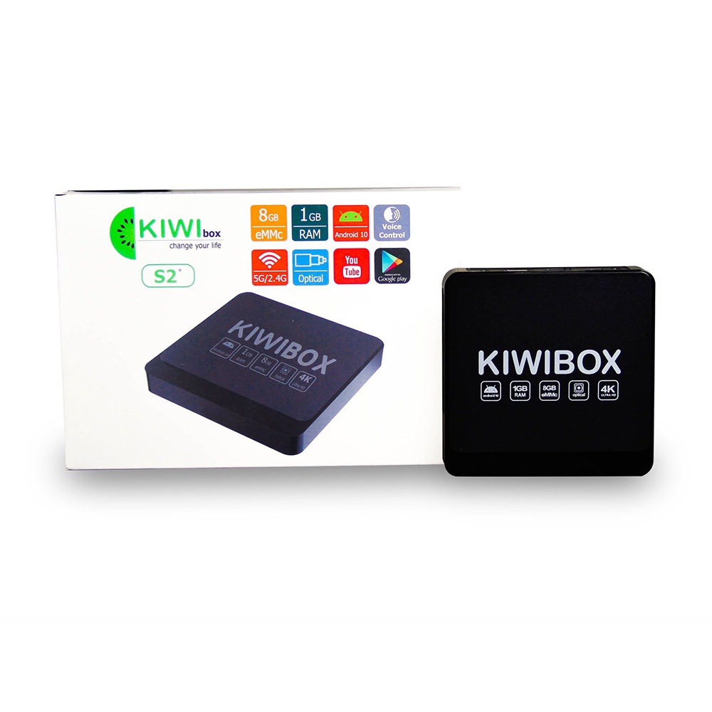 Kiwi box S2+ Smart tivibox xem truyền hình, youtube, lướt web miễn phí- S2 plus bản nâng cấp mạnh mẽ cấu hình, kiểu dáng