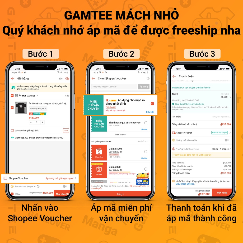 Áo thun in hình Moon Knight Marvel, áo thun tay ngắn, cổ tròn, chất liệu cotton-MV11-GAMTEE