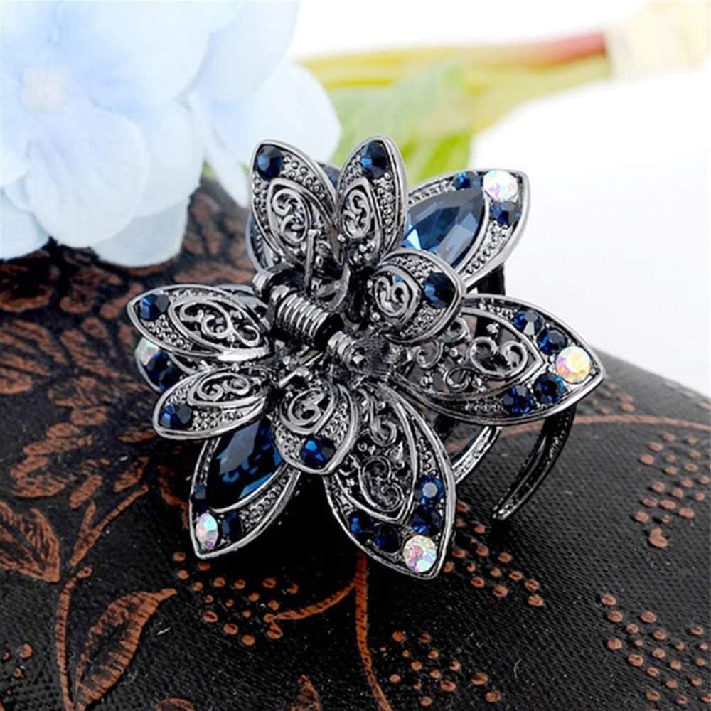 Kẹp tóc hình bướm bằng kim loại đính pha lê phong cách cổ điển phù hợp cho tiệc cưới