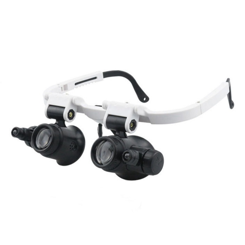 Kính lúp đeo mắt 9892H-1 Kính lúp đeo đầu đa chức năng có ánh sáng với ống kính 8X 15X 23X