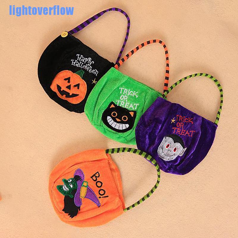 Túi Xách Đựng Kẹo Hình Bí Ngô Cho Halloween