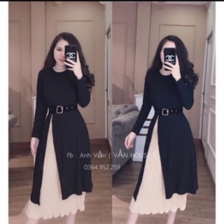 Váy nhúm ngực cổ đức đơn giản dễ mặc ạ ✅✅✅✅✅ 3 màu:báo nâu,báo ghi,hình đen Size S M