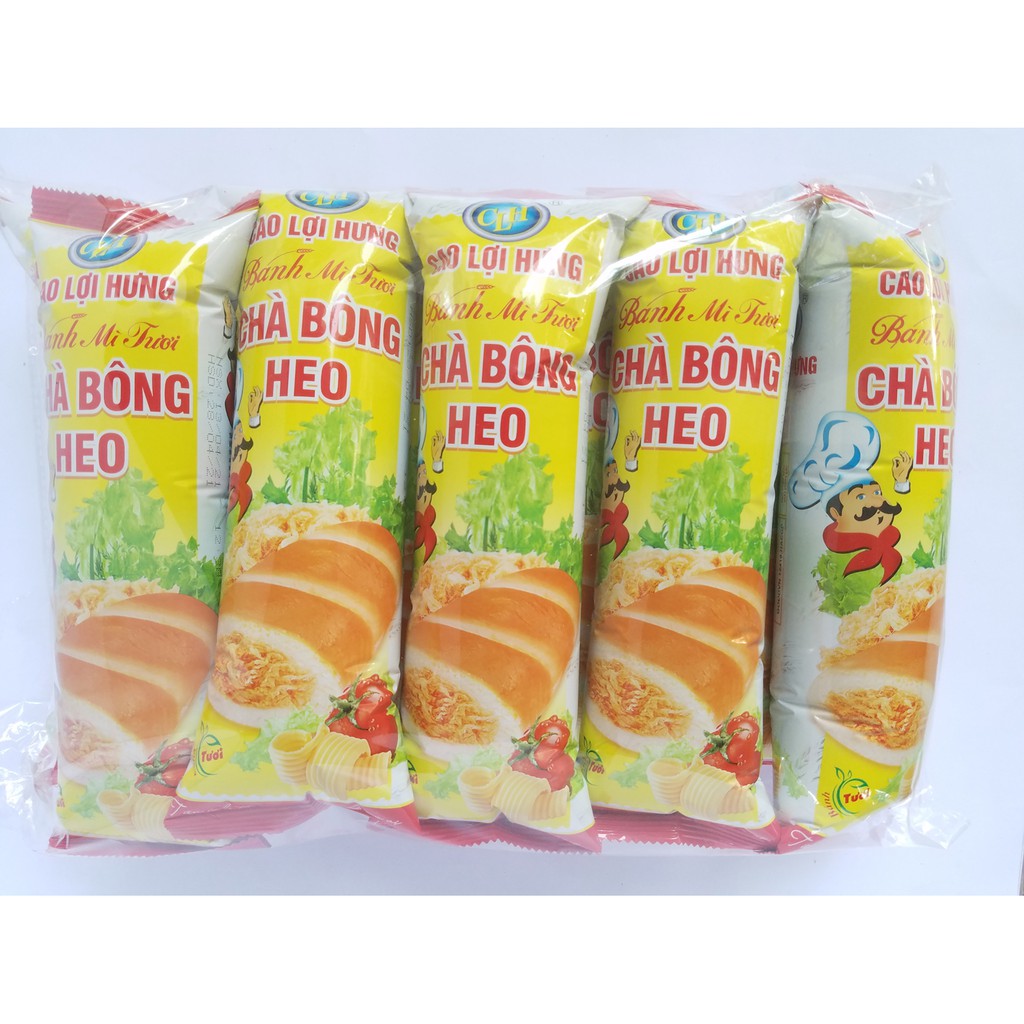 LỐC 10  BÁNH MÌ TƯƠI CHÀ BÔNG HEO, GÀ CÂY 52G